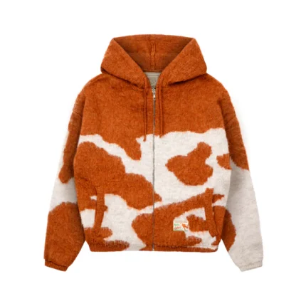 LOST HILLS Cow MoOoOhair Hooded Jacket
